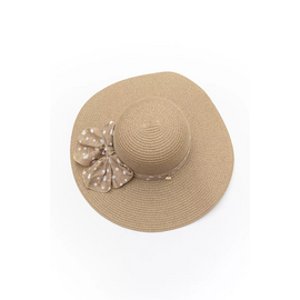 Ψάθινο Καπέλο με Πλατύ Γείσο