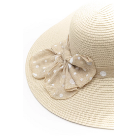 Ψάθινο Καπέλο με Πλατύ Γείσο