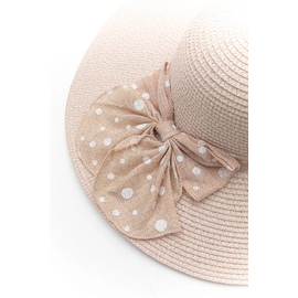 Ψάθινο Καπέλο με Πλατύ Γείσο