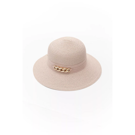 Γυναικείο Ψάθινο Καπέλο με Διακοσμητική Αλυσίδα