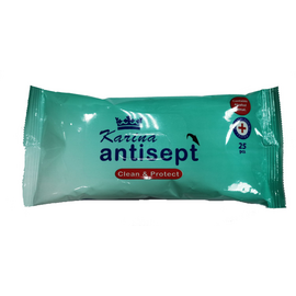 Karina Antisept Clean & protect wet wipes with alcohol 25pcs